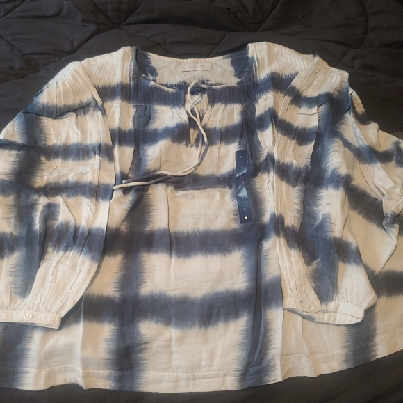 Lucky Brand Tops - Lucky Brand blouse shirt Printed Peasant Blouse bnwt